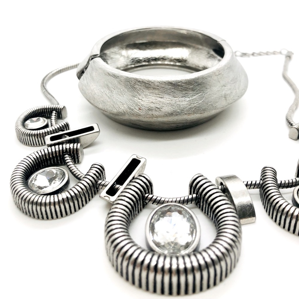 Vintage Modernist Bracelet & Statement Necklace